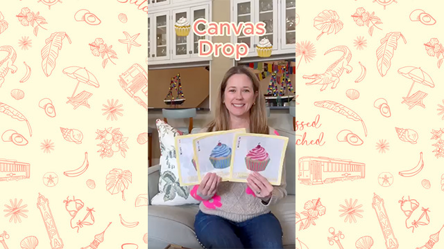 Cupcakes Needlepoint Canvas Drop