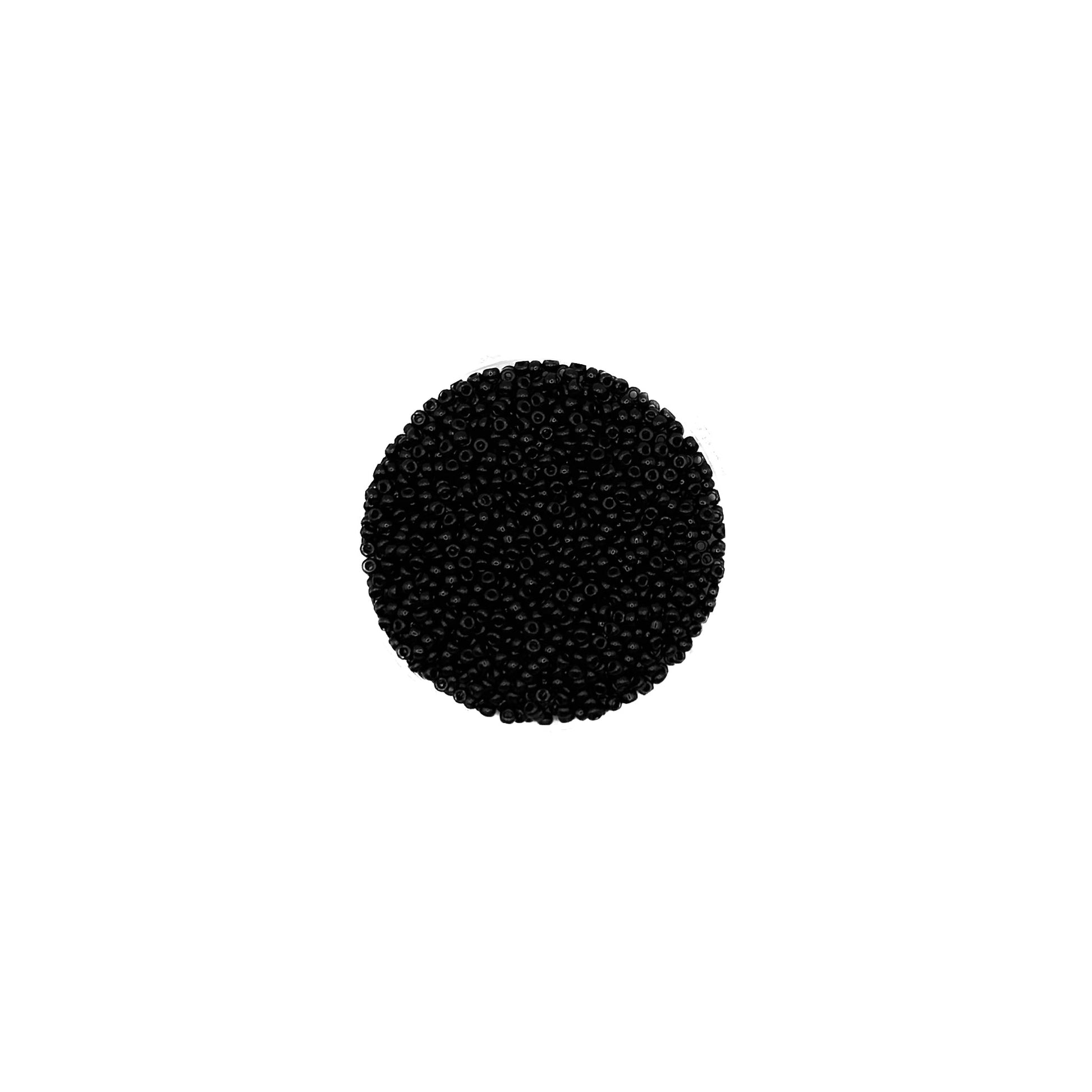 11/0 Black Miyuki Seed Bead | 10 grams | Tube