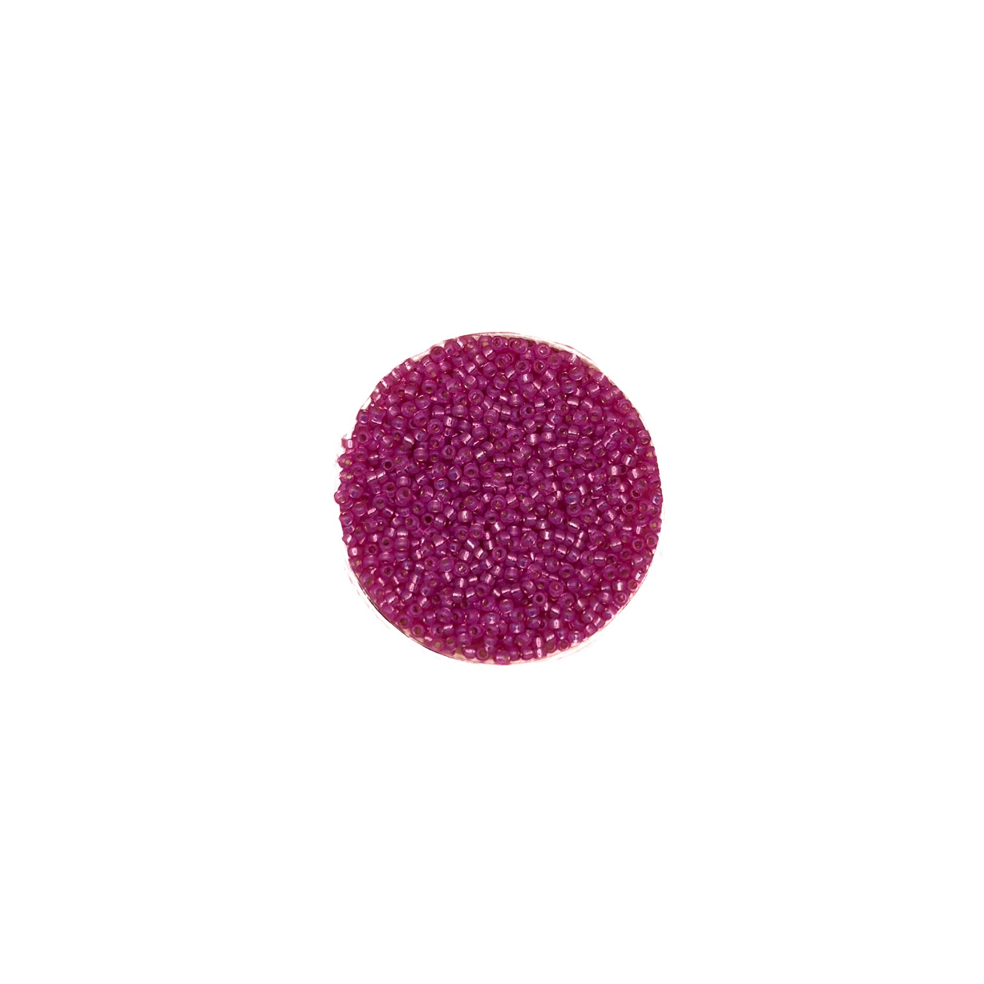 15/0 Duracoat Silverlined Dyed Paris Pink Miyuki Seed Bead Miyuki Seed Bead | 10 grams | Tube