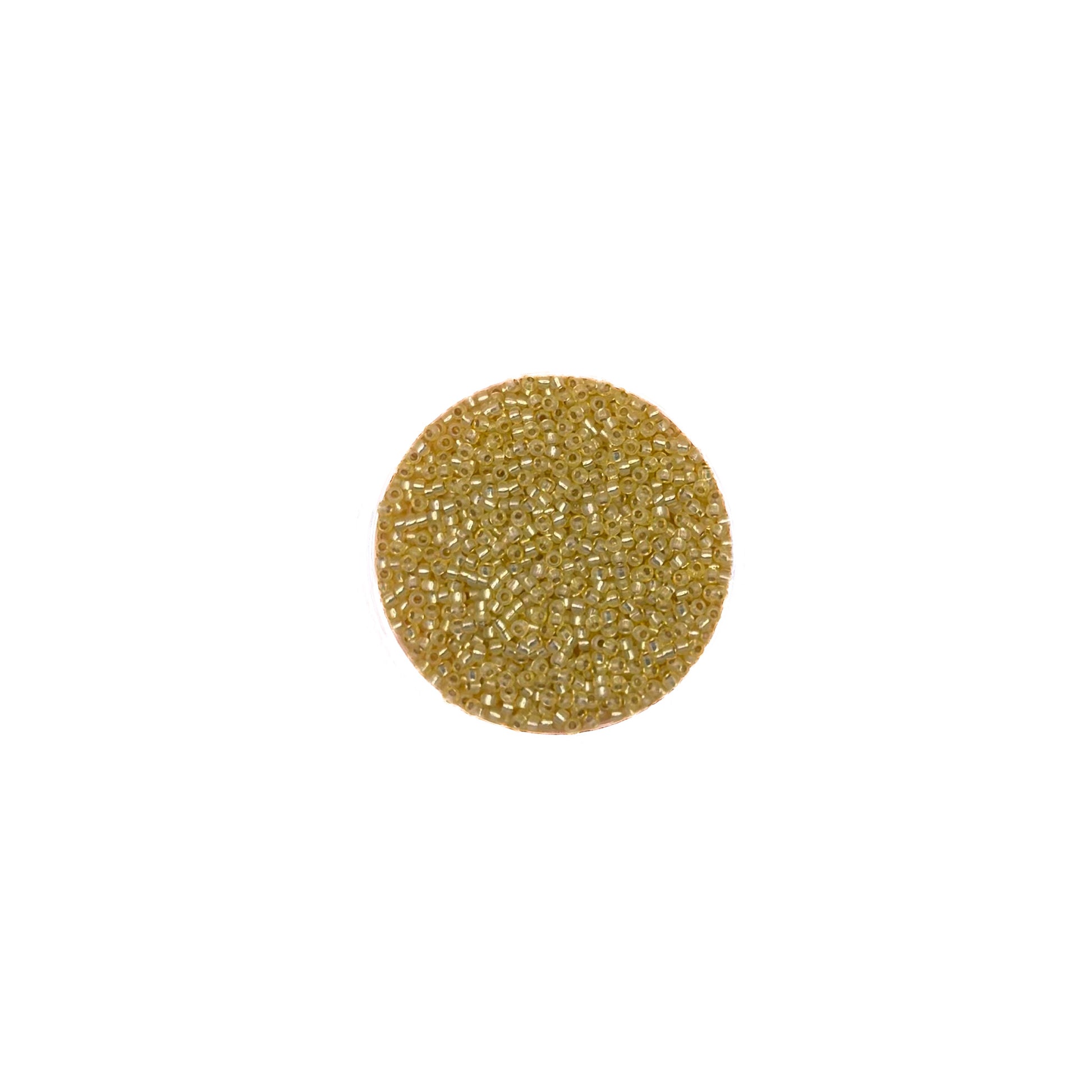 11/0 Dyed Lt Daffodil Silverlined Alabaster Miyuki Seed Bead | 10 grams | Tube