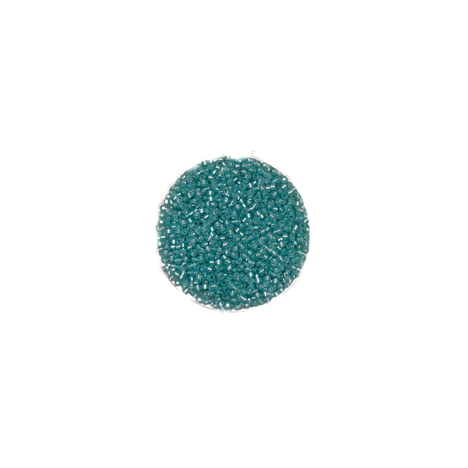 11/0 Dyed Sea Green Silverlined Alabaster Miyuki Seed Bead | 10 grams | Tube