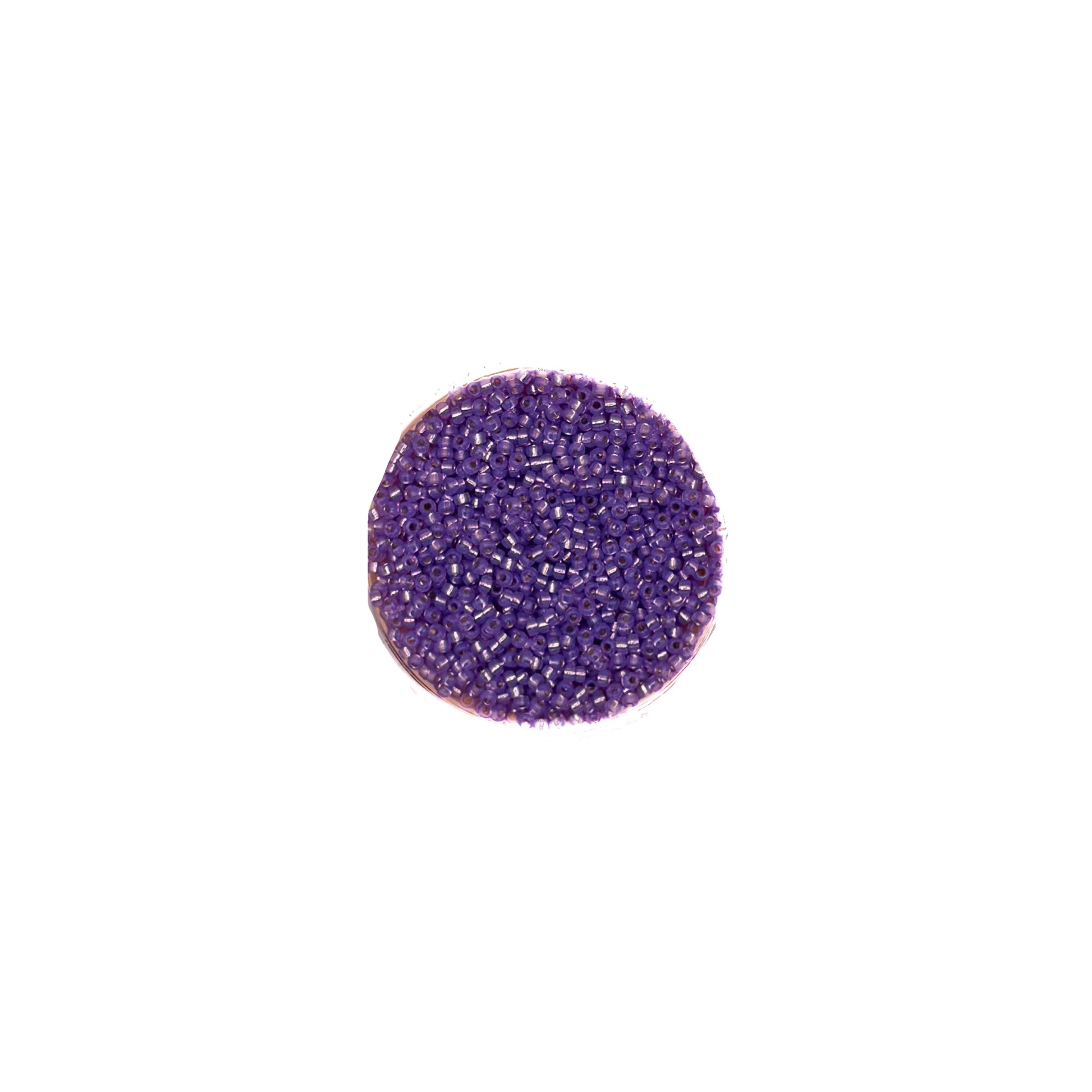11/0 Dyed Lilac Silverlined Alabaster Miyuki Seed Bead | 10 grams | Tube