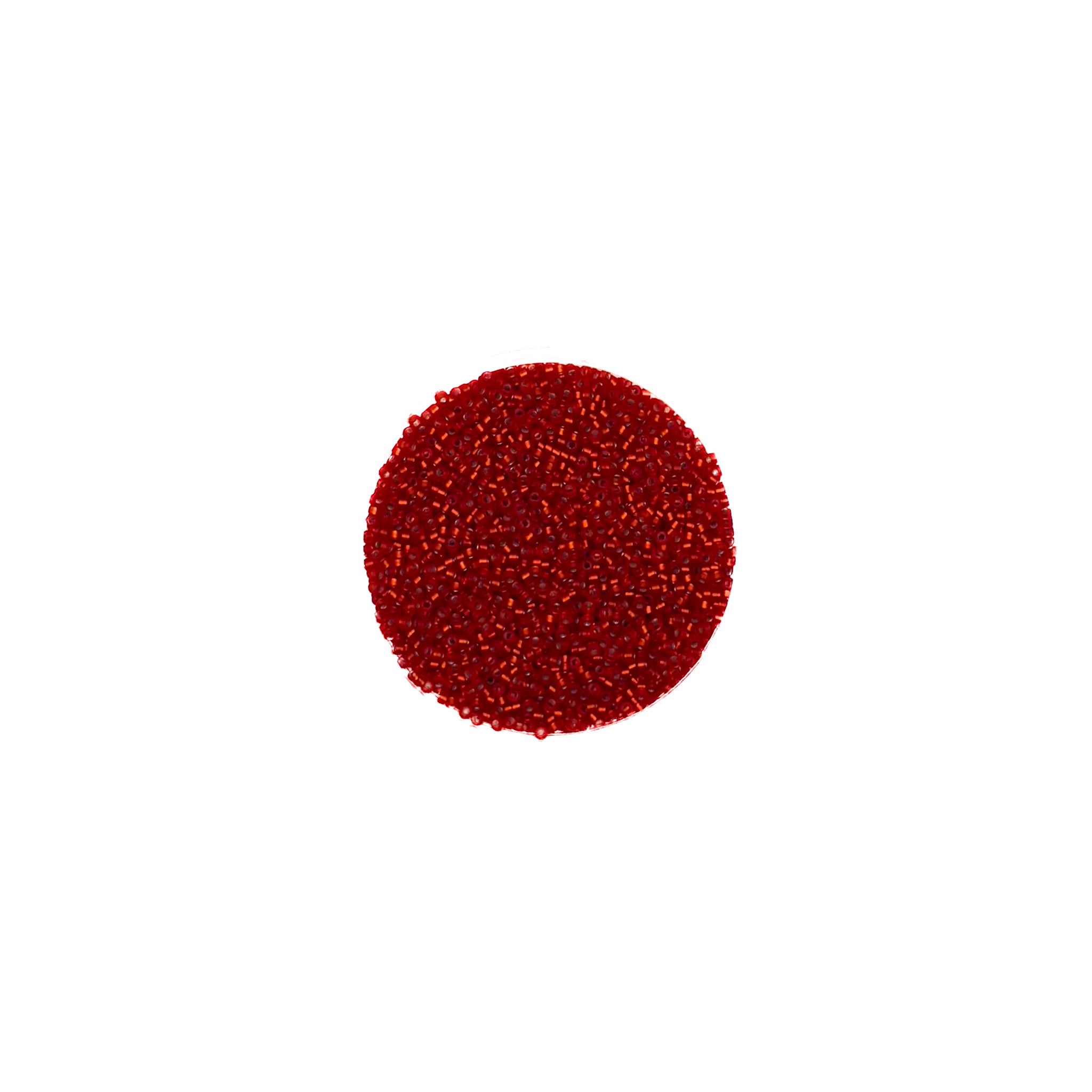 15/0 Matte Silverlined Flame Red Miyuki Seed Bead | 10 grams | Tube