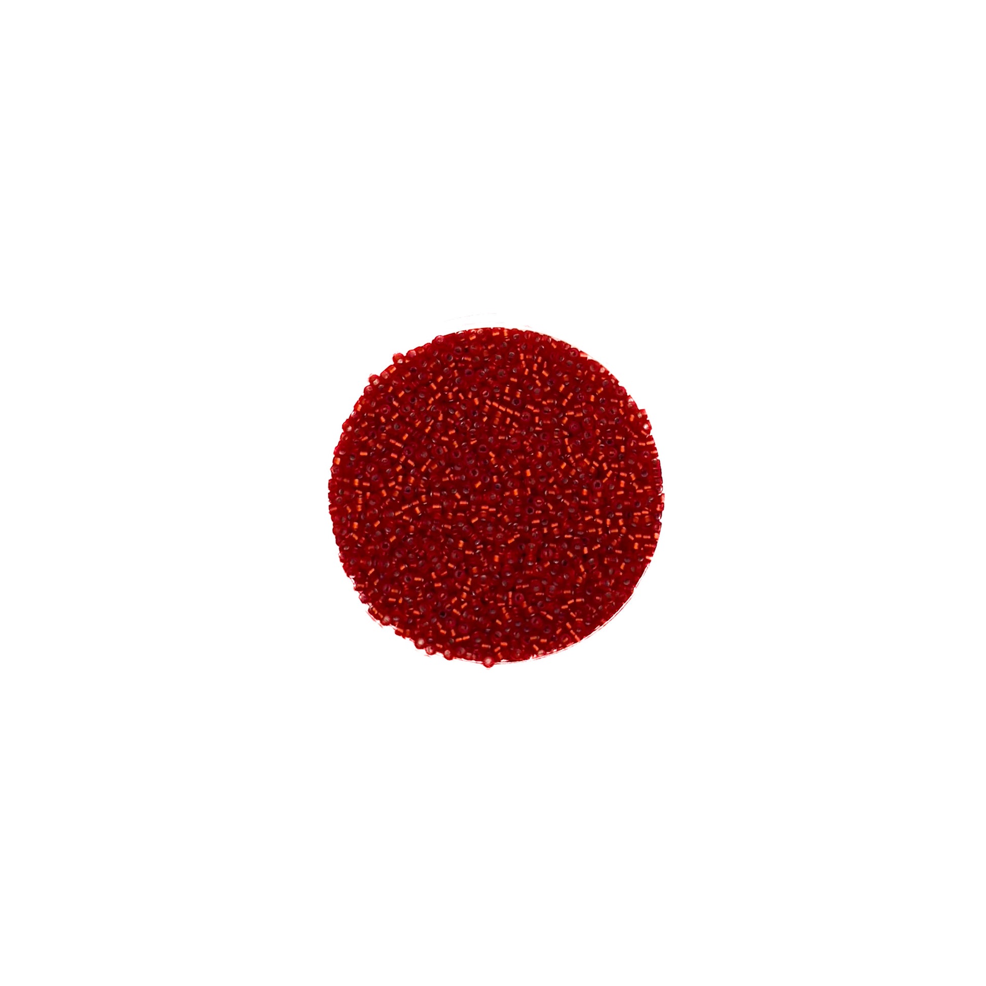 15/0 Matte Silverlined Flame Red Miyuki Seed Bead | 10 grams | Tube