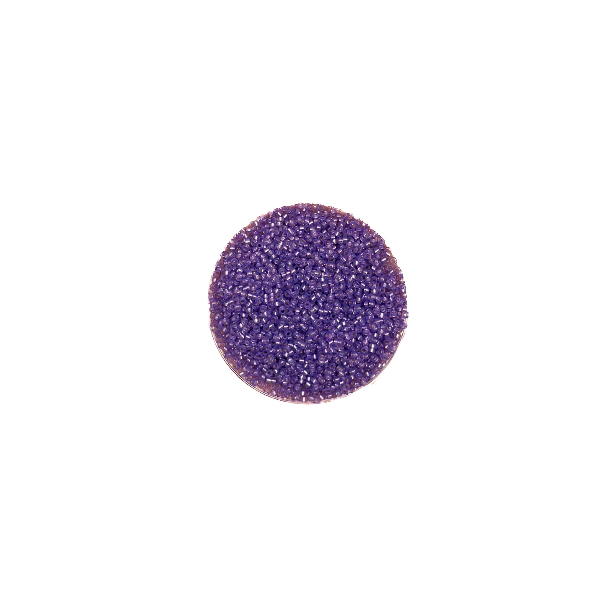 15/0 Dyed Lilac Silverlined Alabaster Miyuki Seed Bead | 10 grams | Tube