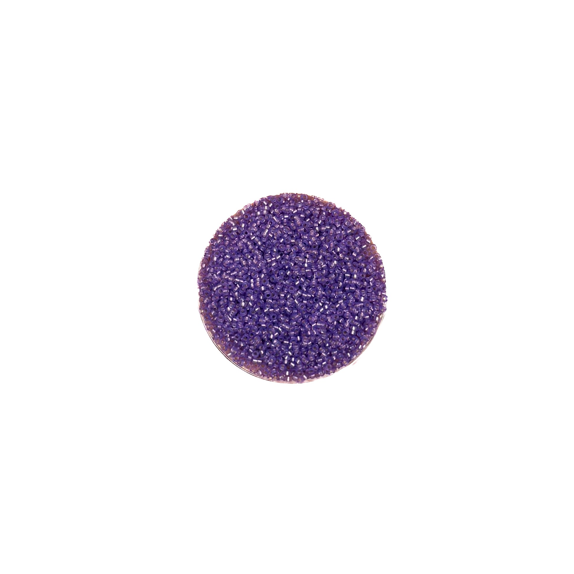 15/0 Dyed Lilac Silverlined Alabaster Miyuki Seed Bead | 10 grams | Tube