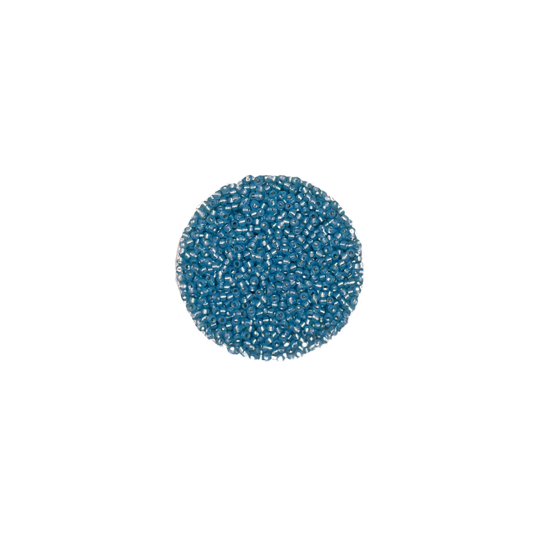 15/0 Dyed Aqua Silverlined Alabaster Miyuki Seed Bead Miyuki Seed Bead | 10 grams | Tube