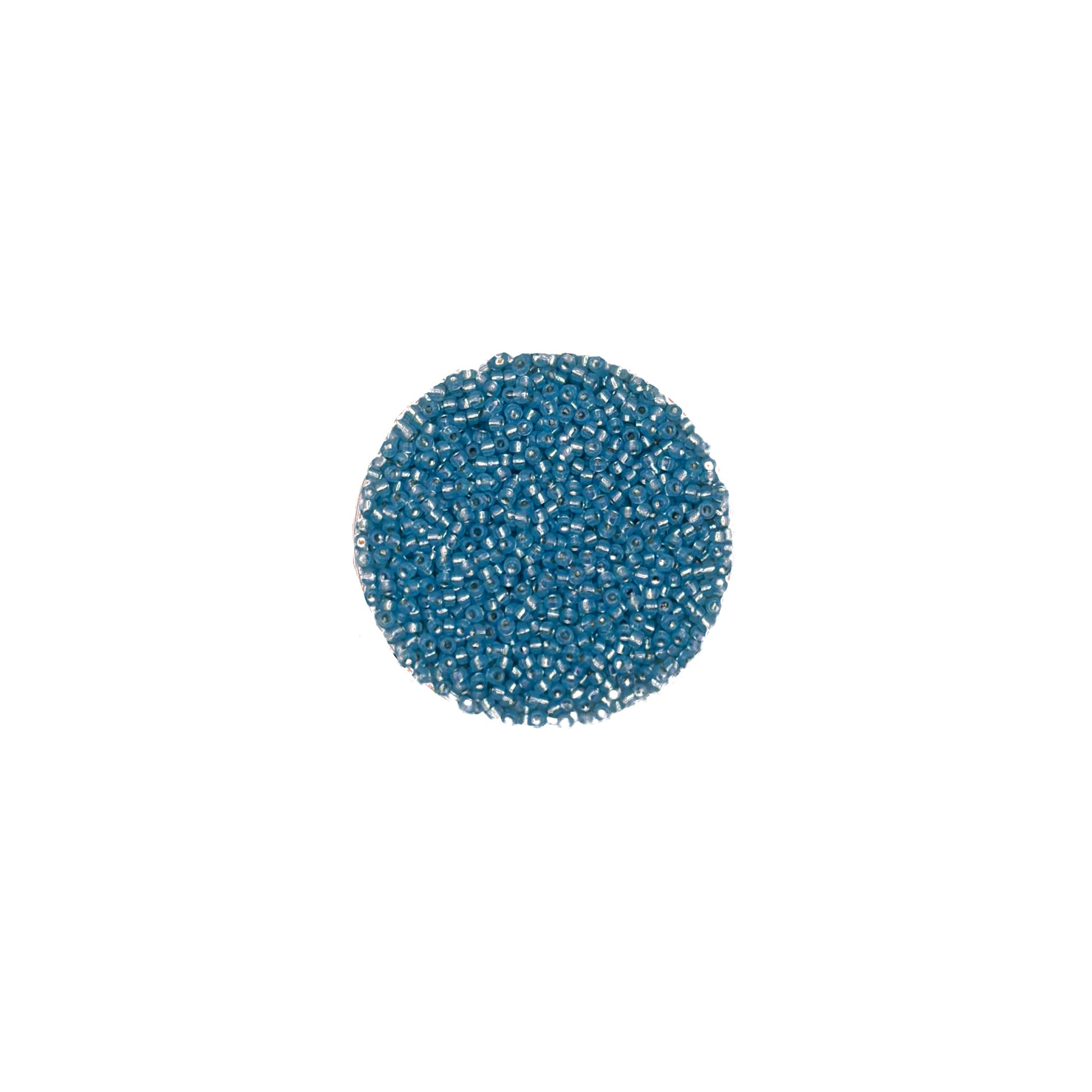 15/0 Dyed Aqua Silverlined Alabaster Miyuki Seed Bead Miyuki Seed Bead | 10 grams | Tube