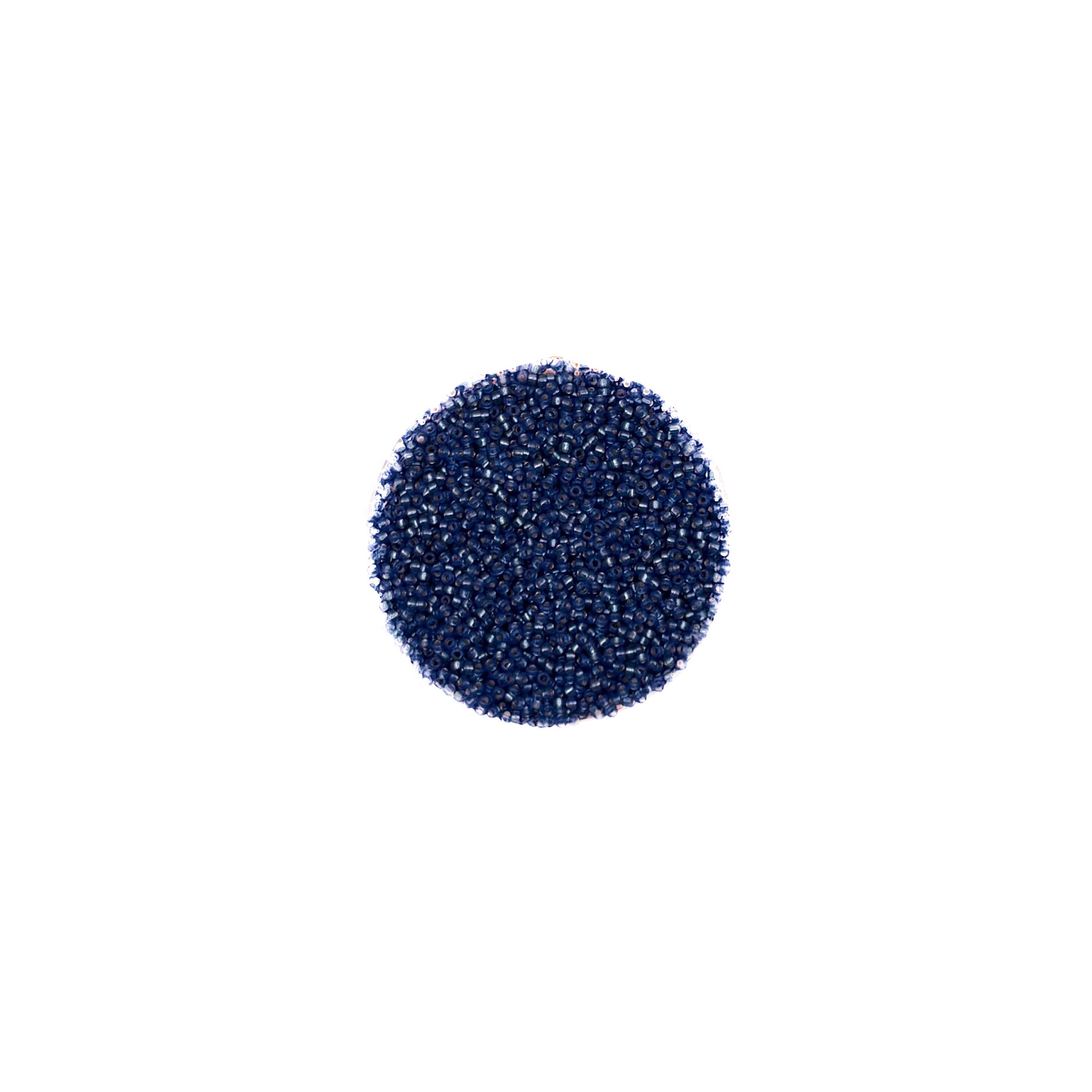 15/0 Dyed Denim Blue Silverlined Alabaster Miyuki Seed Bead Miyuki Seed Bead | 10 grams | Tube