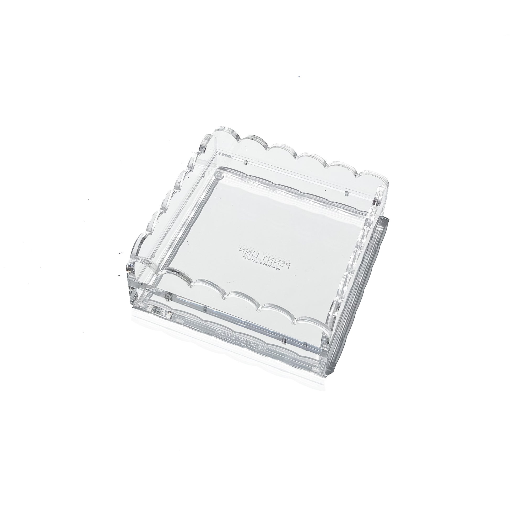 Self Finishing Scallop Acrylic Tray-Clear