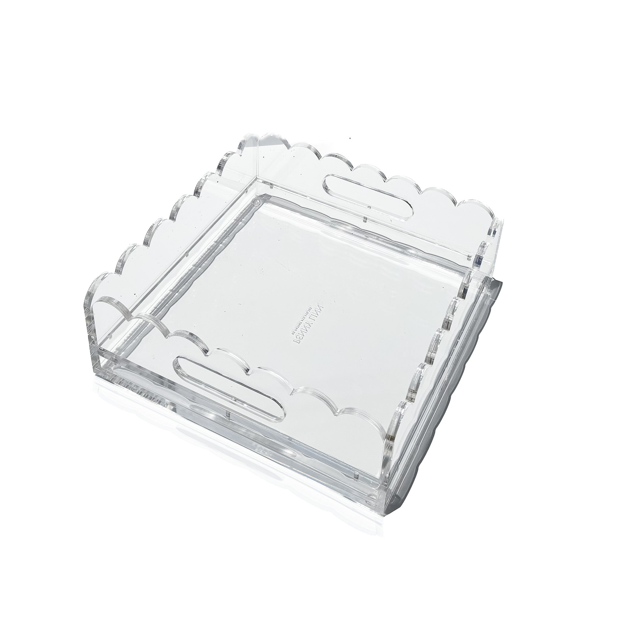 Self Finishing Scallop Acrylic Tray-Clear