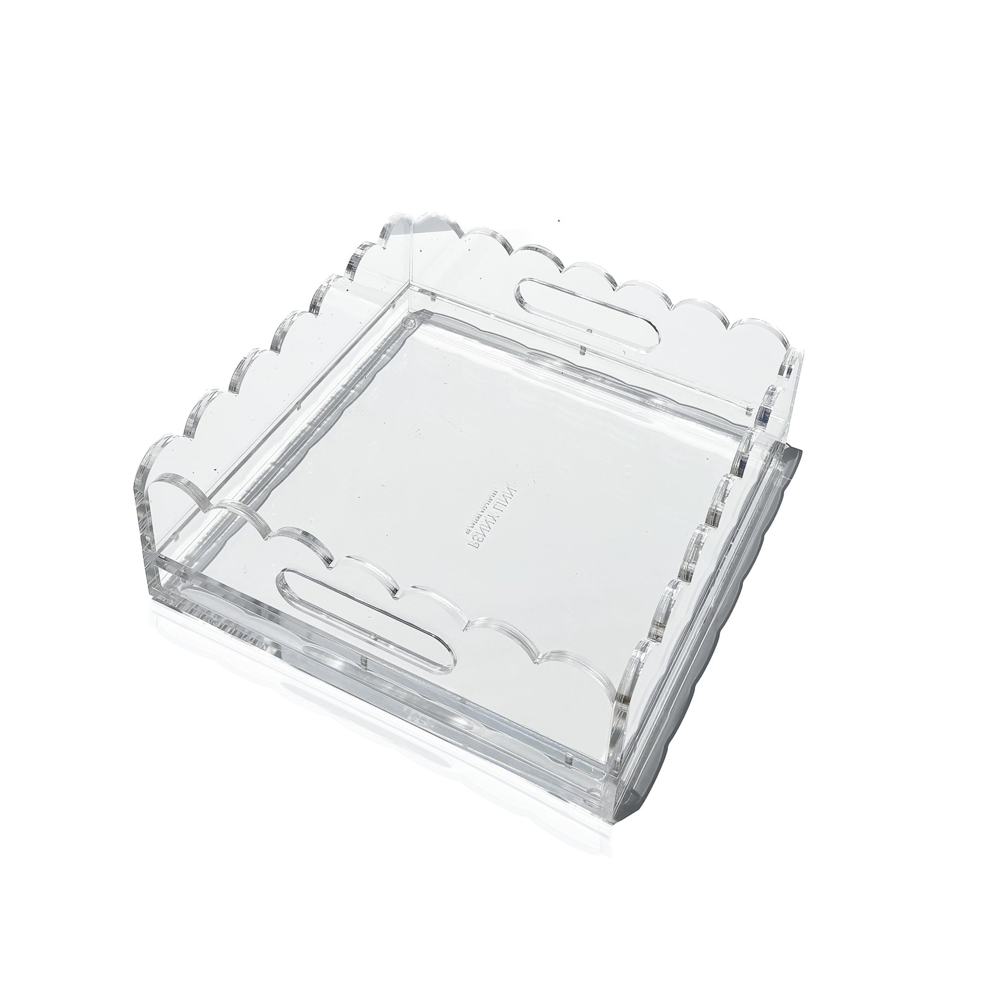 Self Finishing Scallop Acrylic Tray-Clear