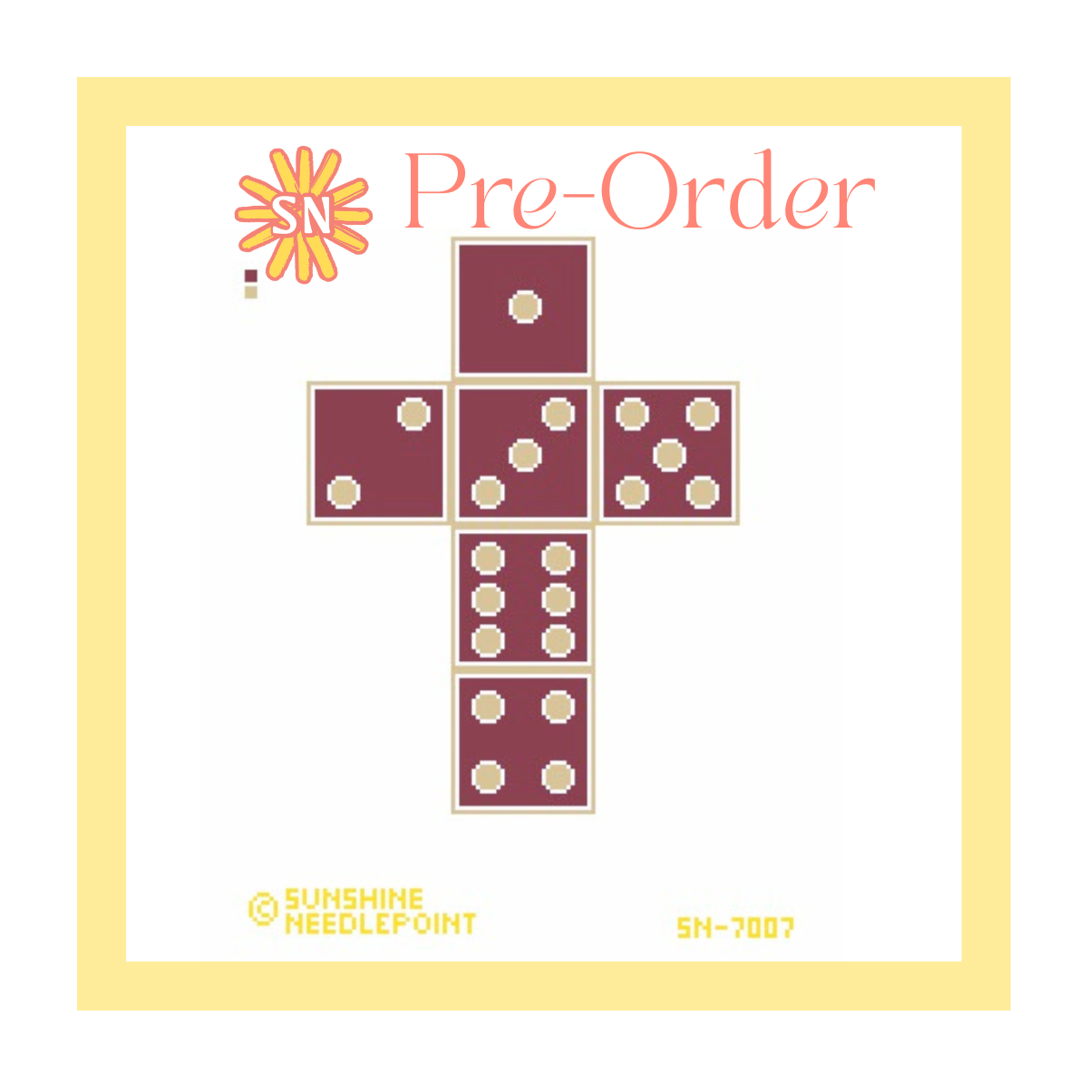 Fuzzy Dice Single Garnet and Gold