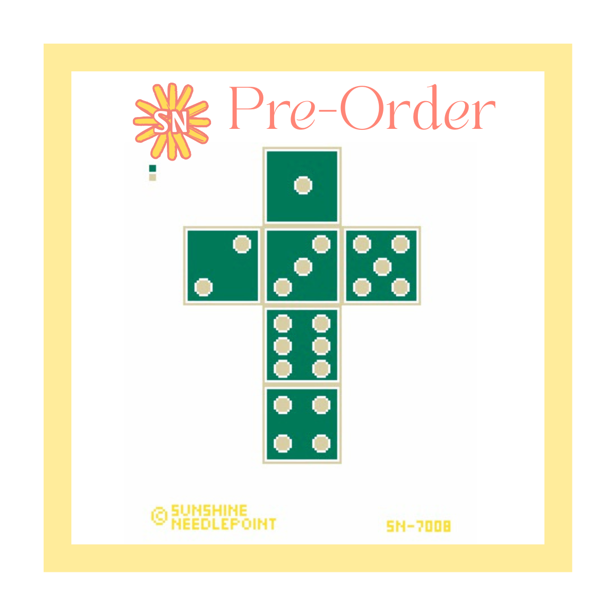 Fuzzy Dice Single Green and Gold