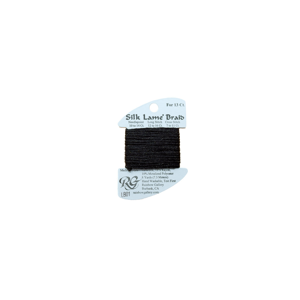 Silk Lamé Braid - LB01 Black