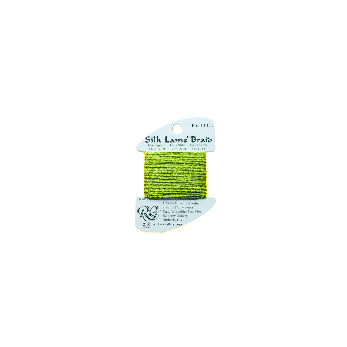 Silk Lamé Braid - LB36 Chartreuse
