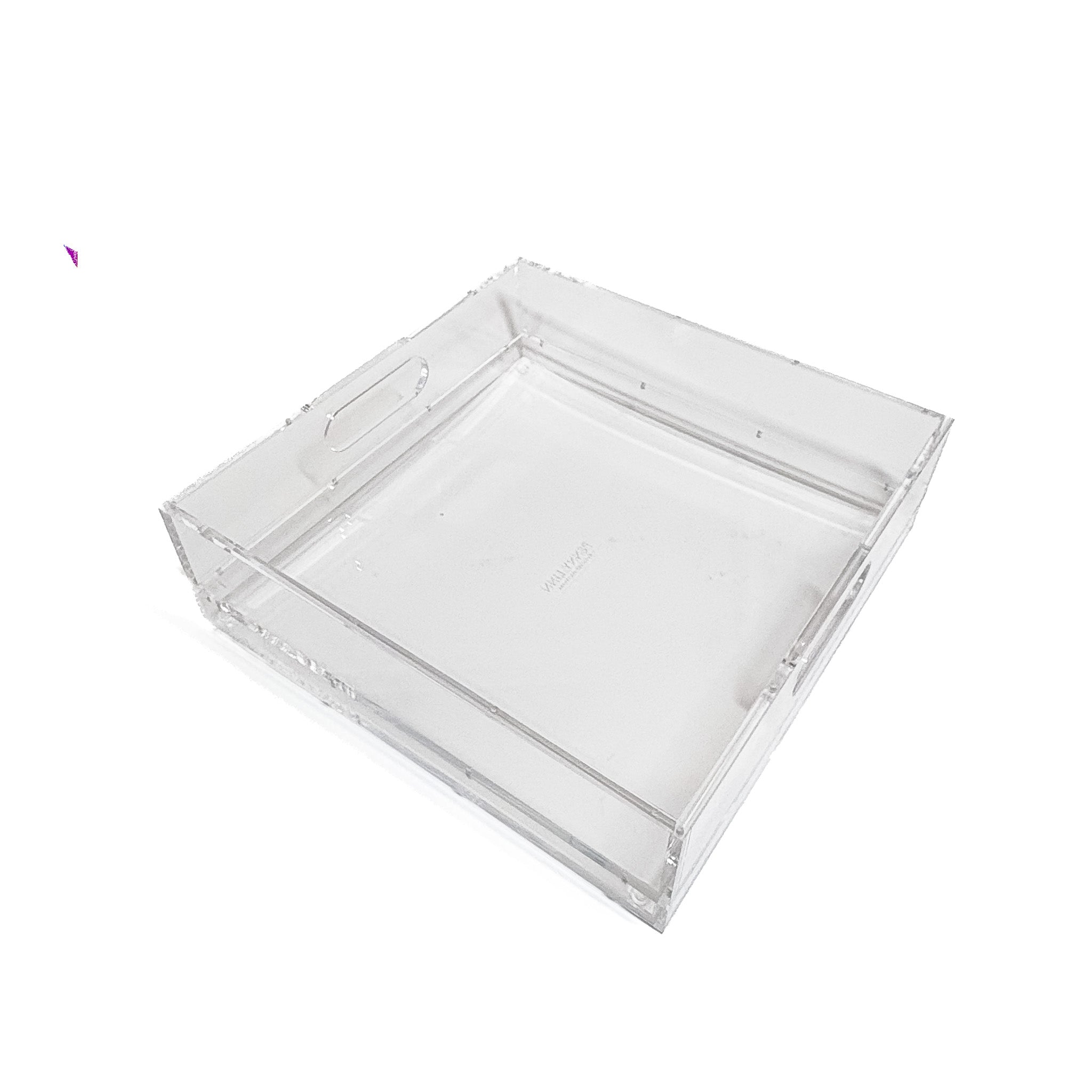 Self Finishing Scallop Acrylic Tray-Clear