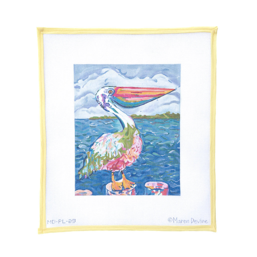 Bright Pelican on Piling