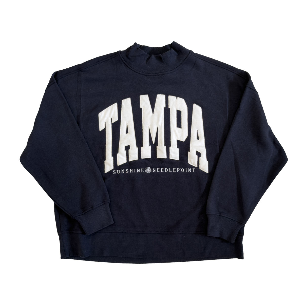 Sunshine Needlepoint Tampa Appliqué Mock-Neck
