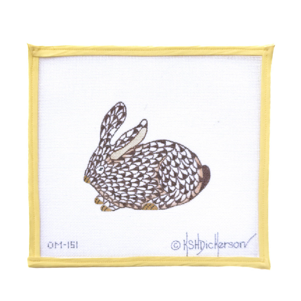 Brown Herand Style Fishnet Bunny