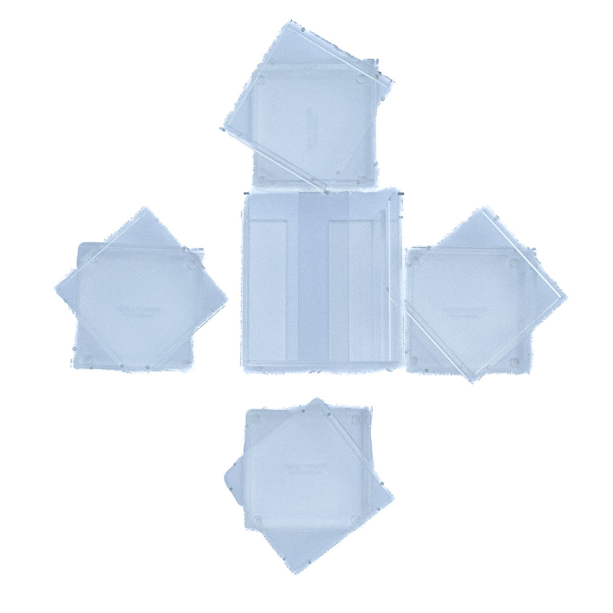 Self Finishing 4" x 4" Acrylic Coaster Set - Clear