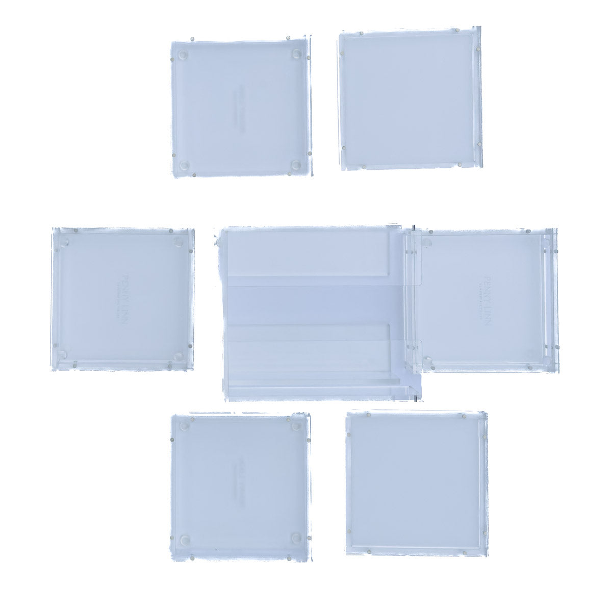 Self Finishing 4" x 4" Acrylic Coaster Set - Clear