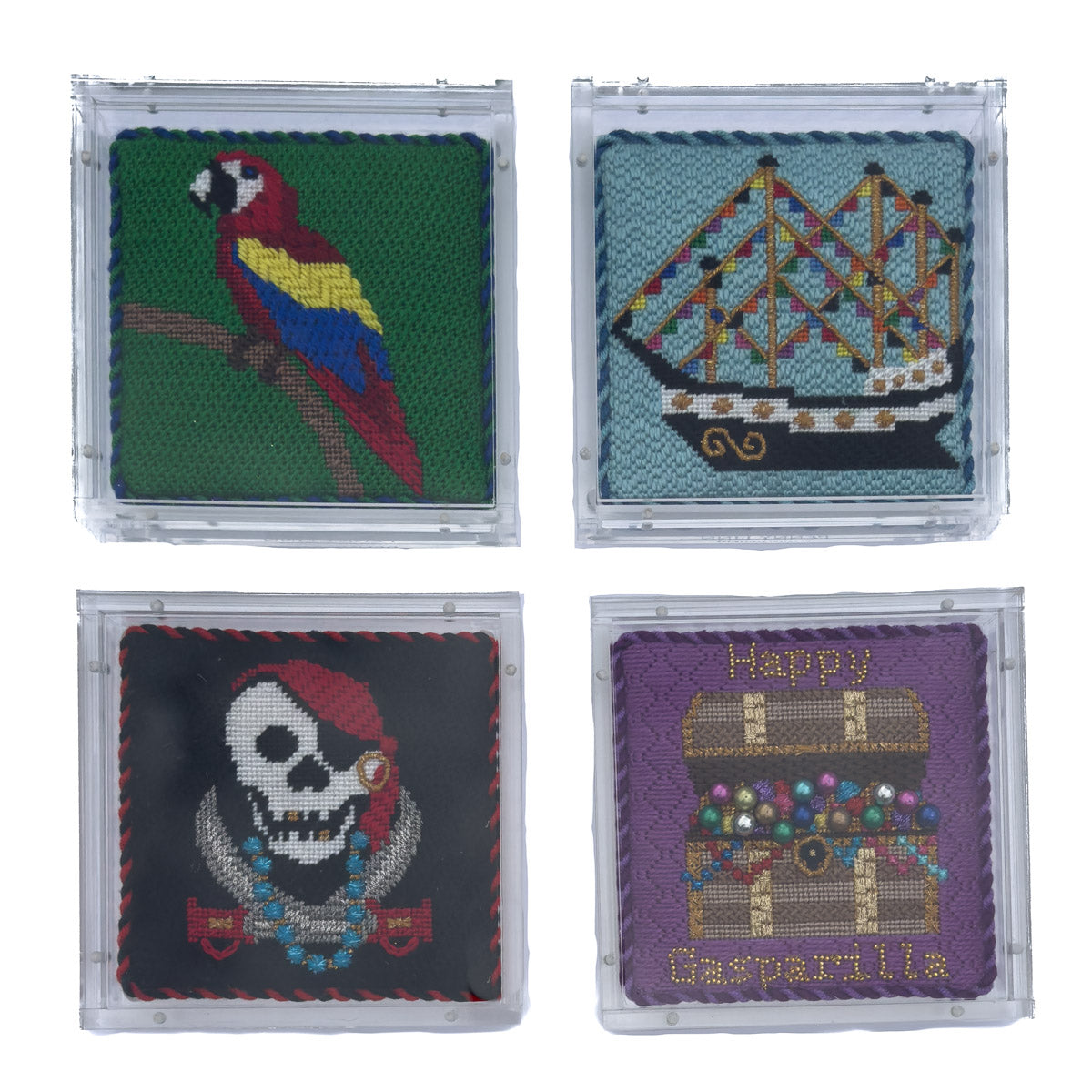 Self Finishing 4" x 4" Acrylic Coaster Set - Clear