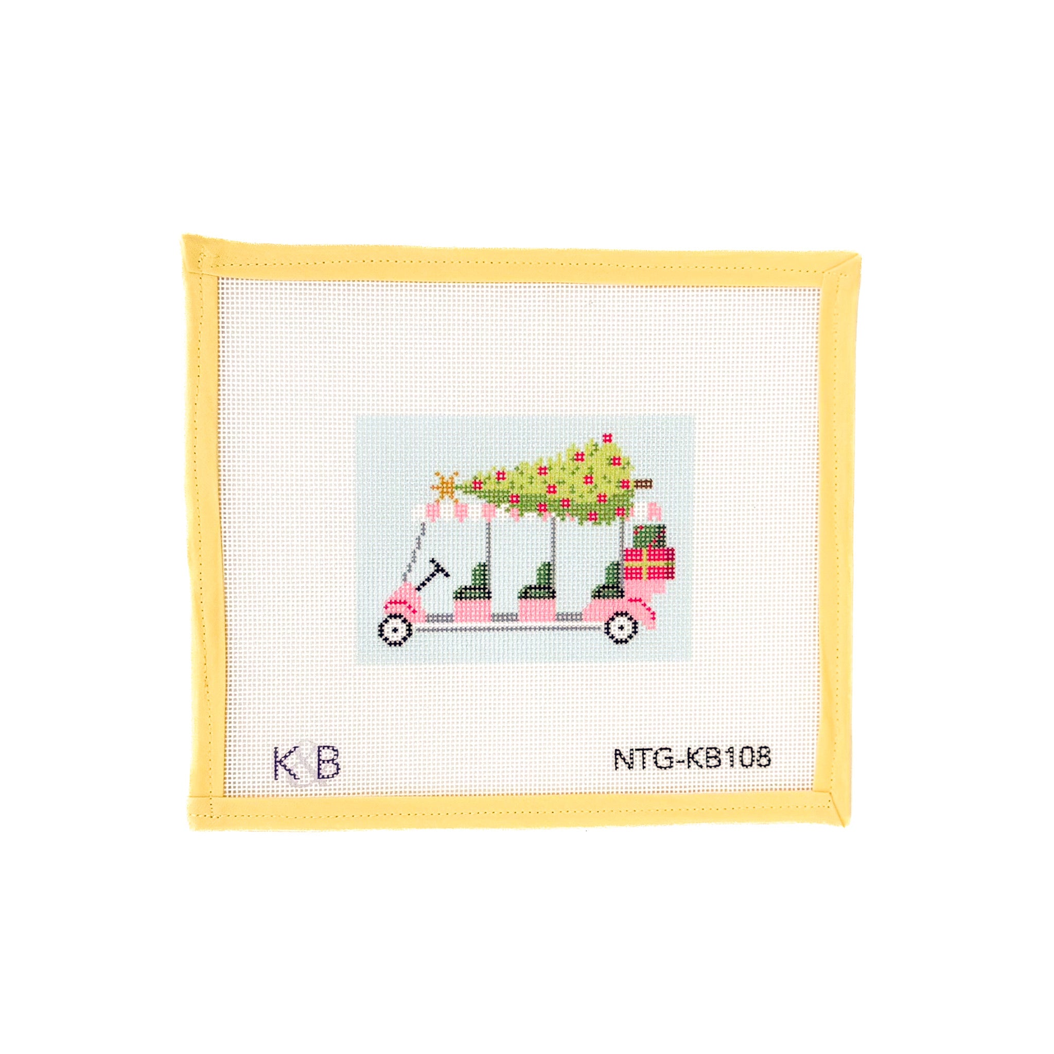Palm Beach Christmas Golf Cart with Tree