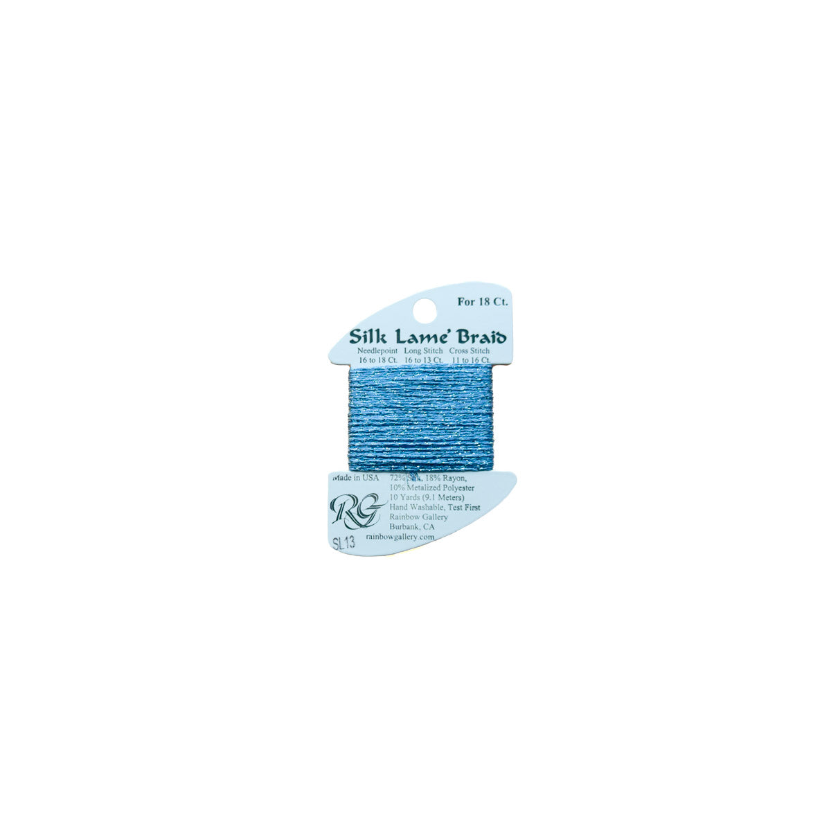 Silk Lamé Braid - SL13 Sky Blue