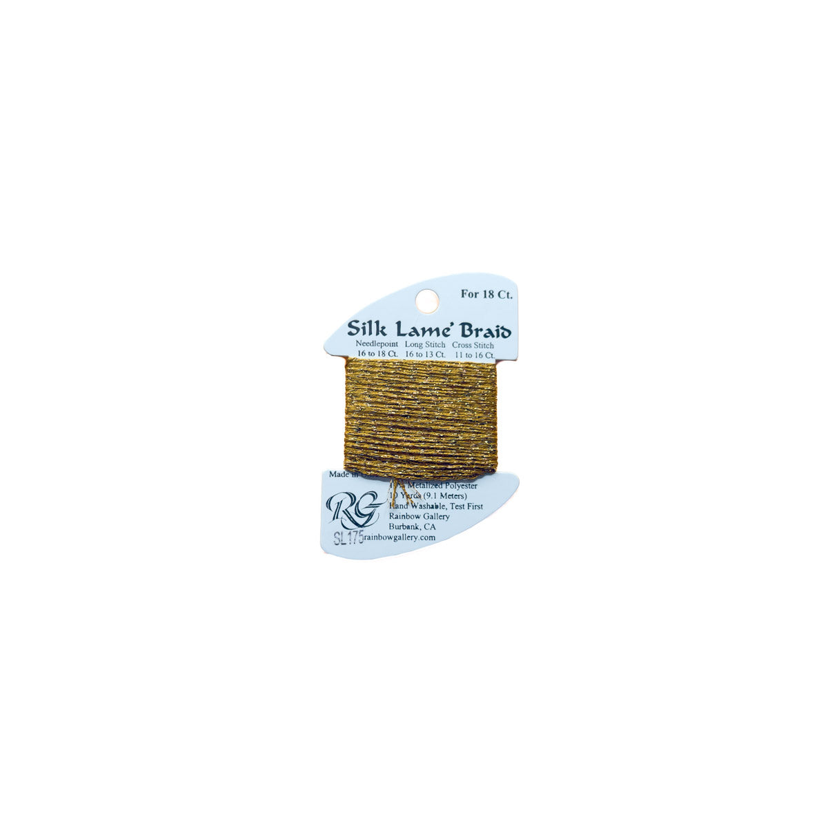 Silk Lamé Braid - SL175 Honey Gold