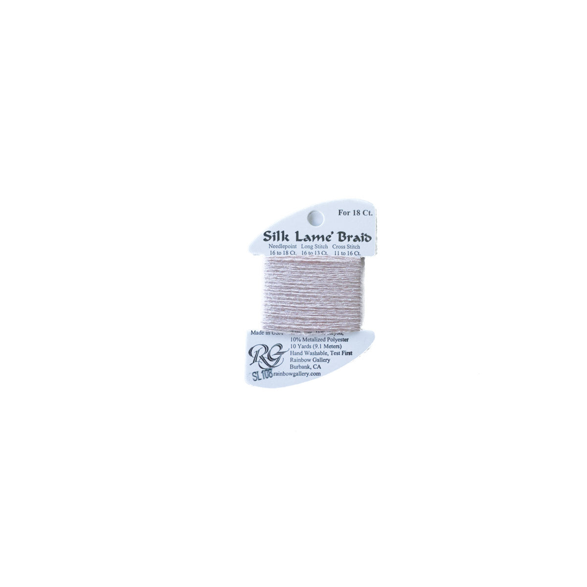 Silk Lamé Braid - SL108 Soft Pink
