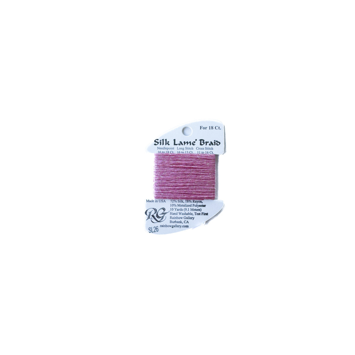 Silk Lamé Braid - SL26 Raspberry
