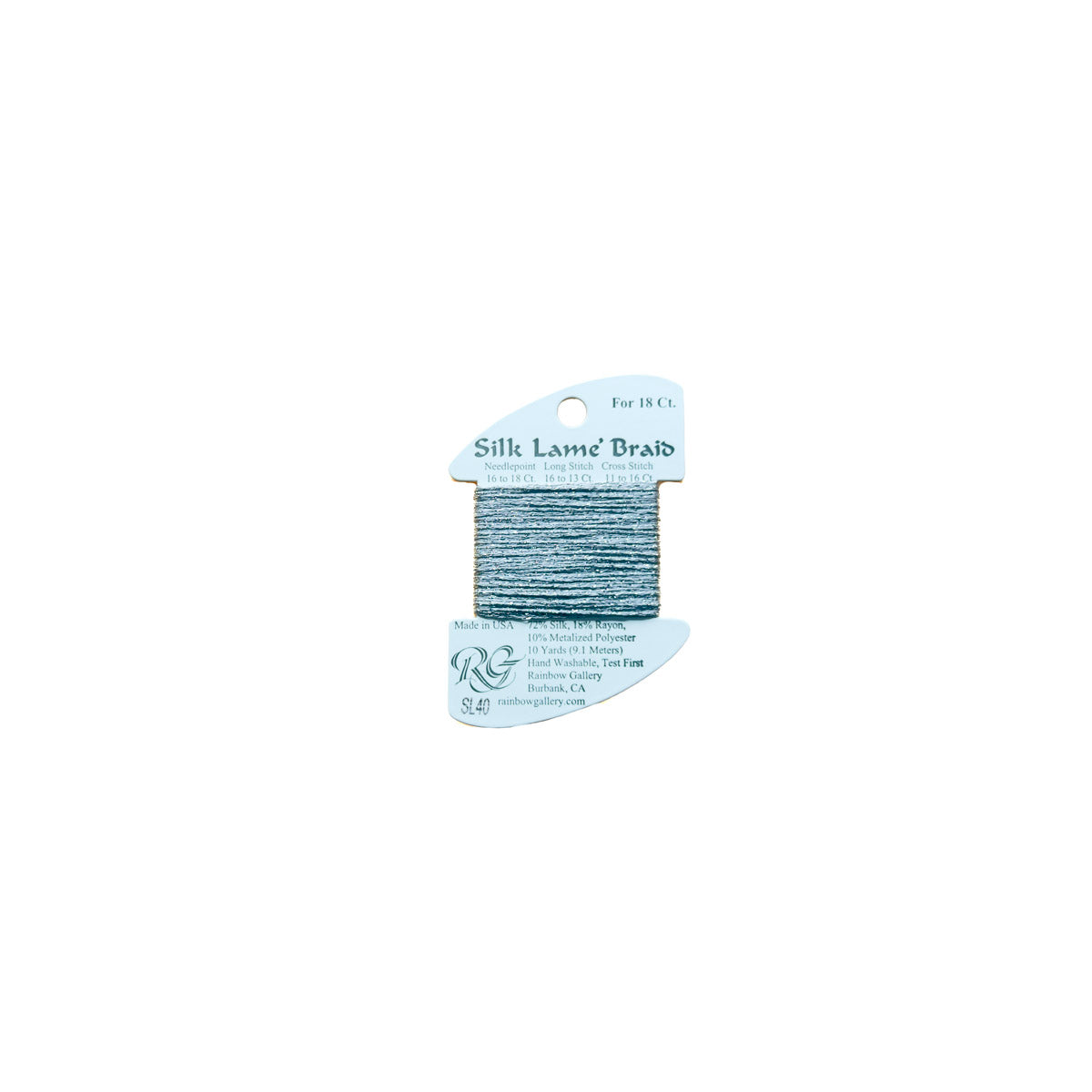 Silk Lamé Braid - SL40 Dove Grey