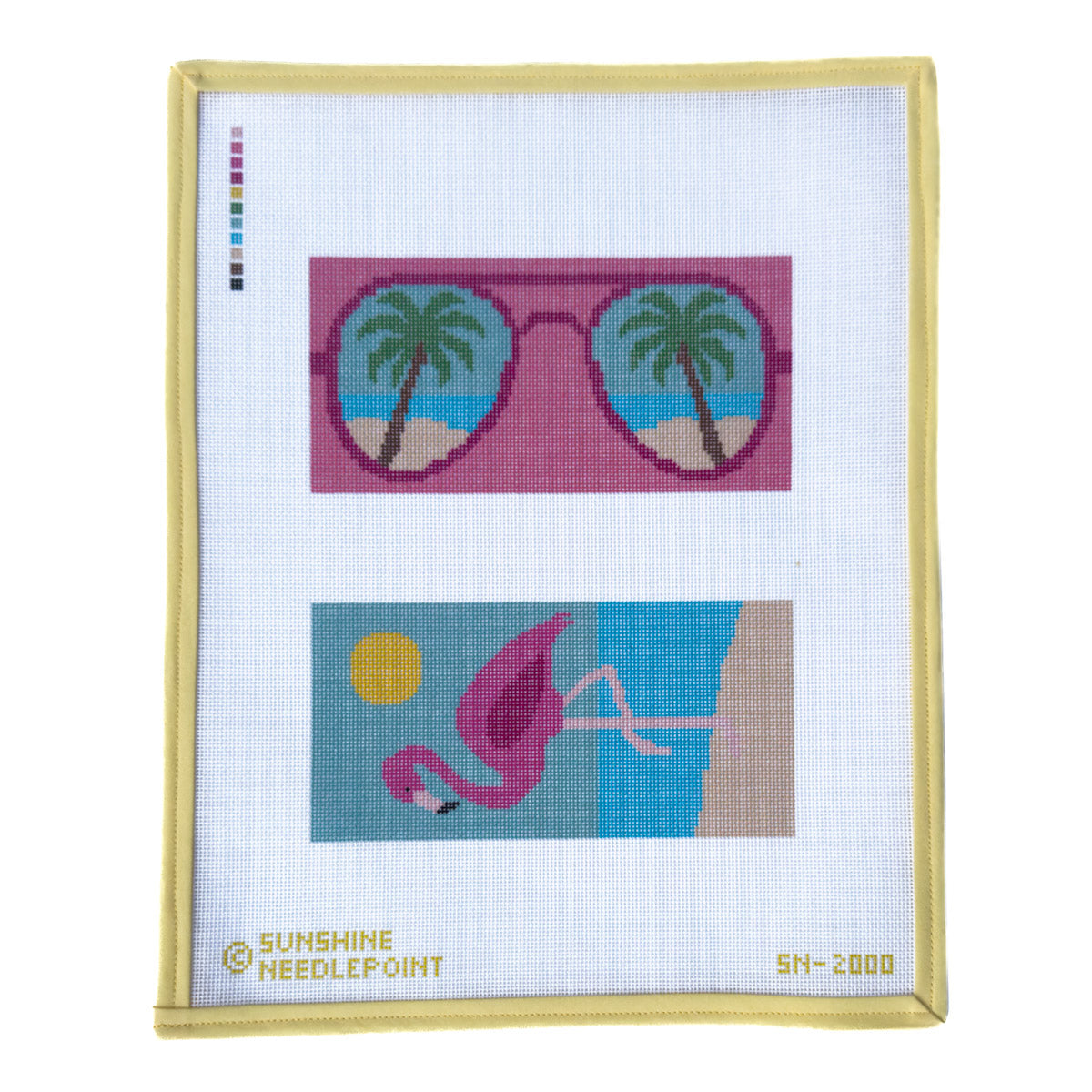 Palm Flamingo Sunglasses Case