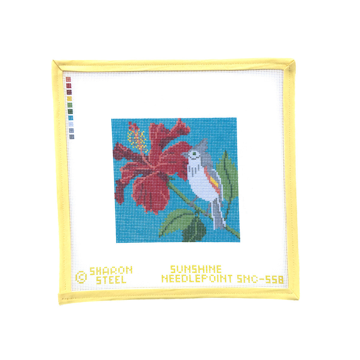 Tufted Titmouse and Hibiscus