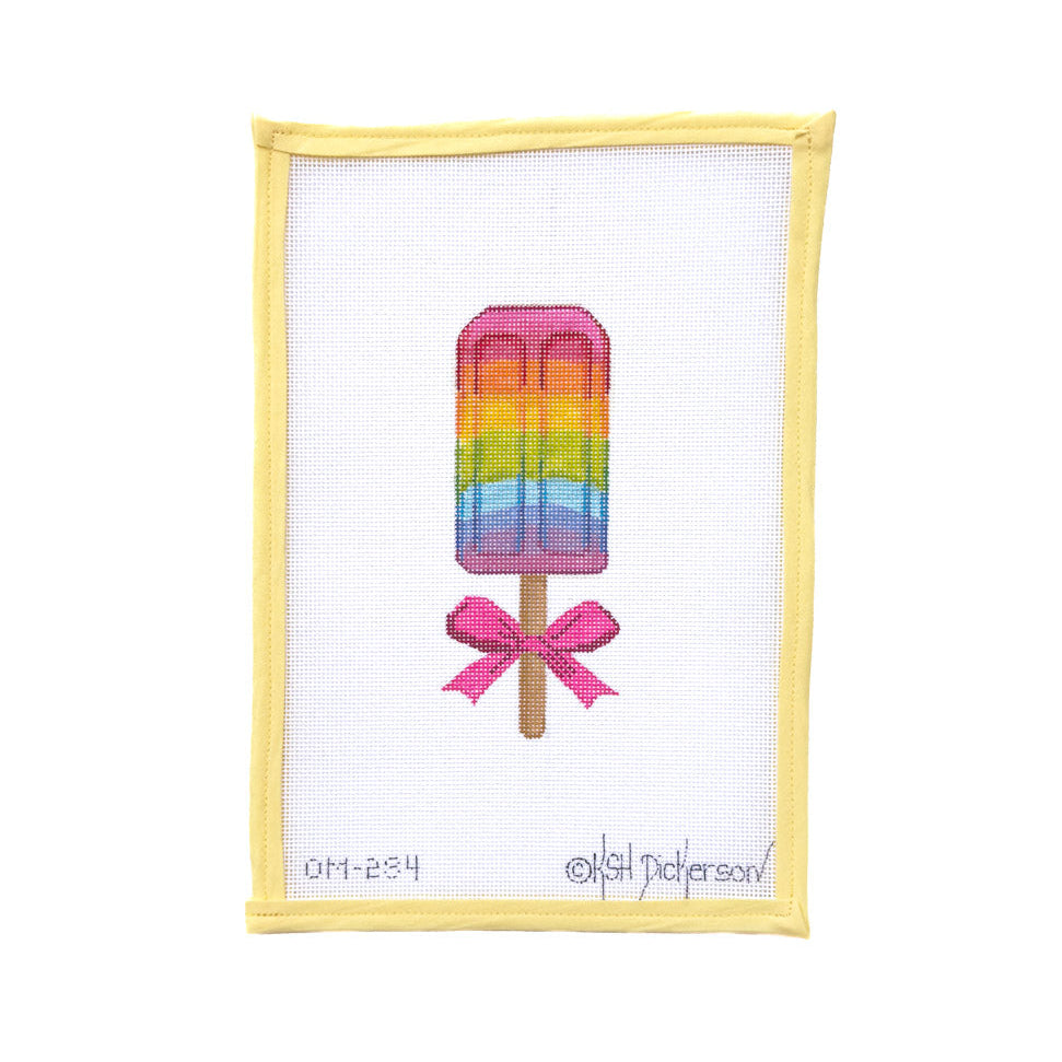 Rainbow Popsicle with Pink Bow