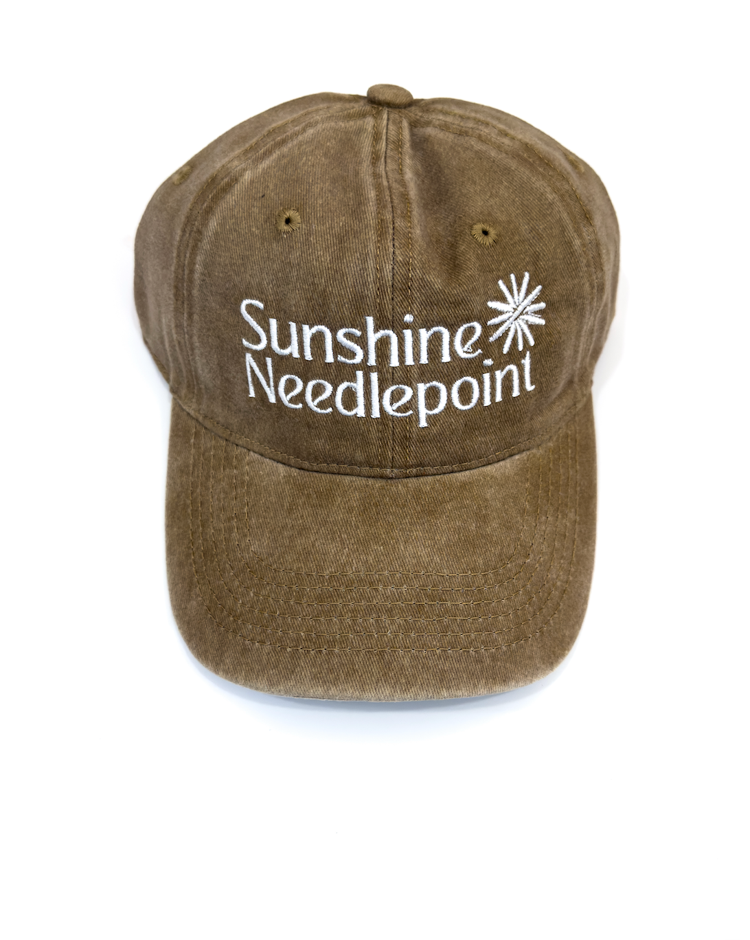 Sunshine Needlepoint Baseball Cap (long logo khaki)