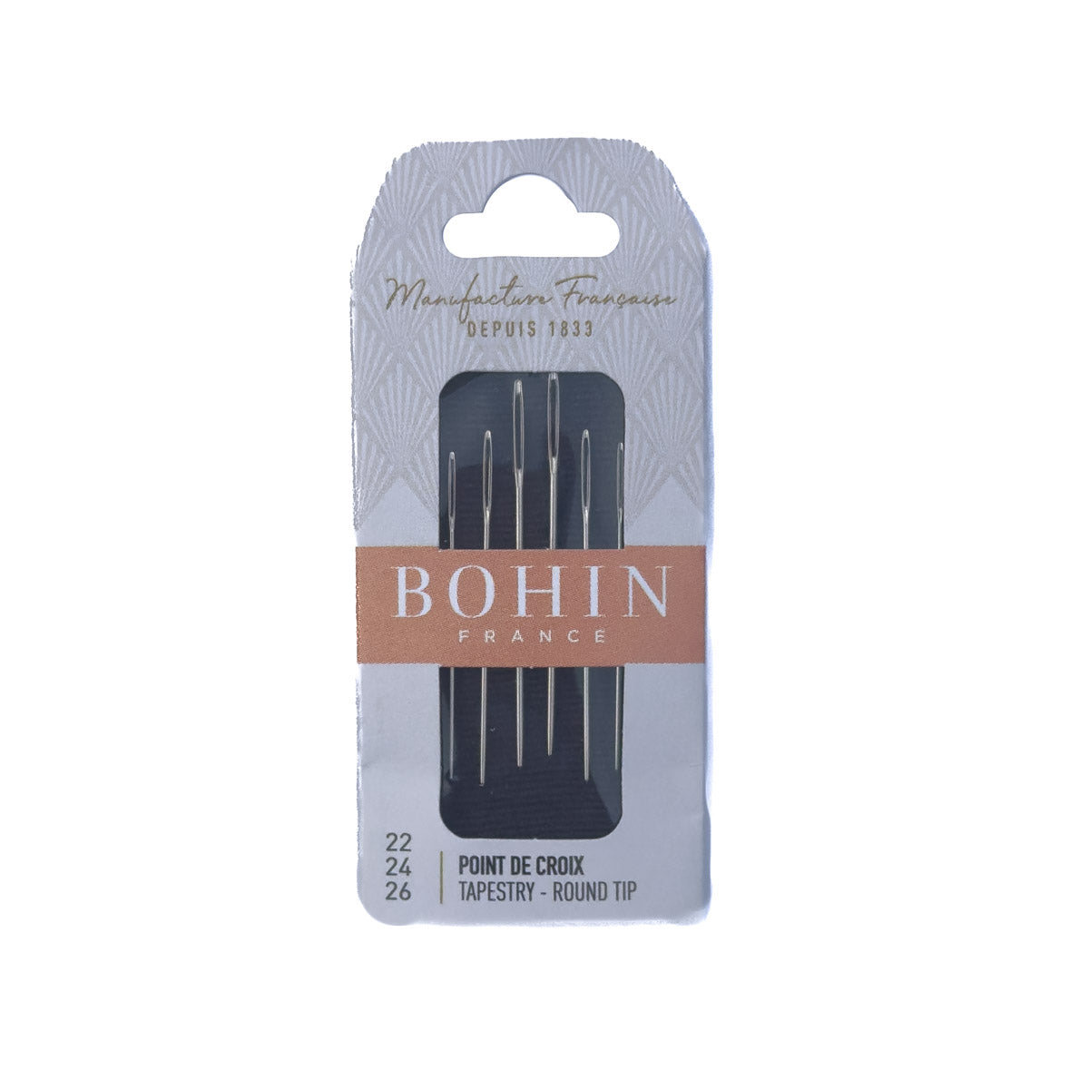 Bohin Tapestry Needles, sizes 22, 24, 26