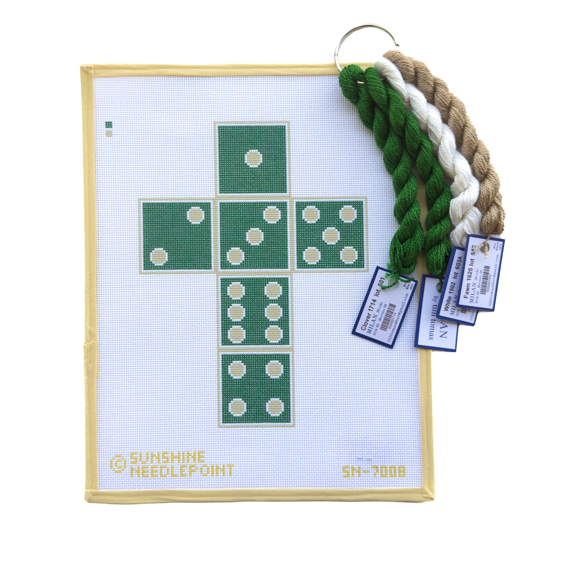 Fuzzy Dice Single Green & Gold Kit