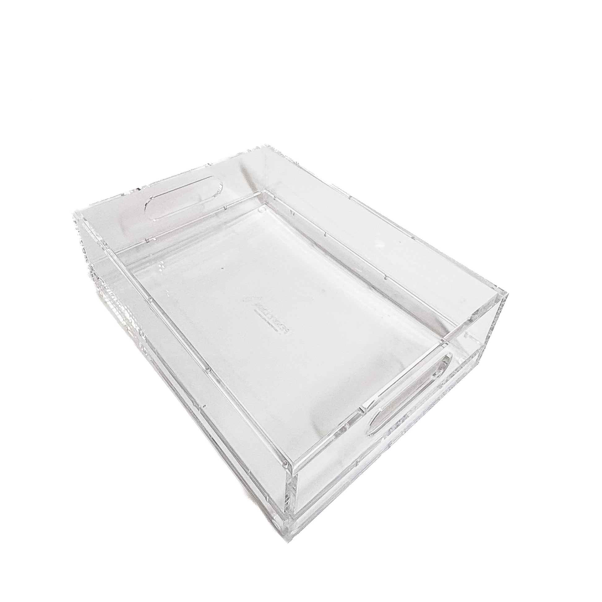 Self Finishing Scallop Acrylic Tray-Clear