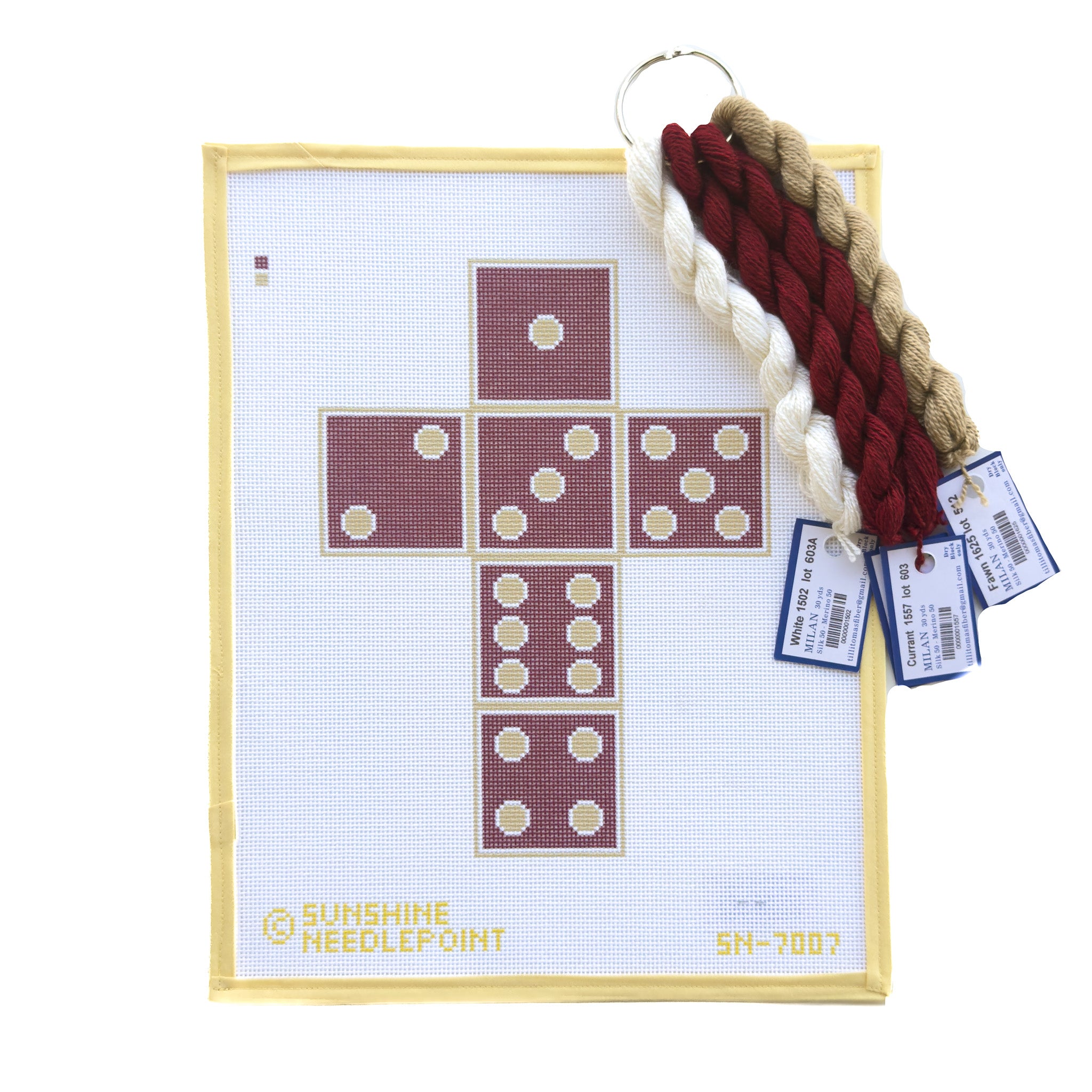Fuzzy Dice Single Garnet & Gold Kit