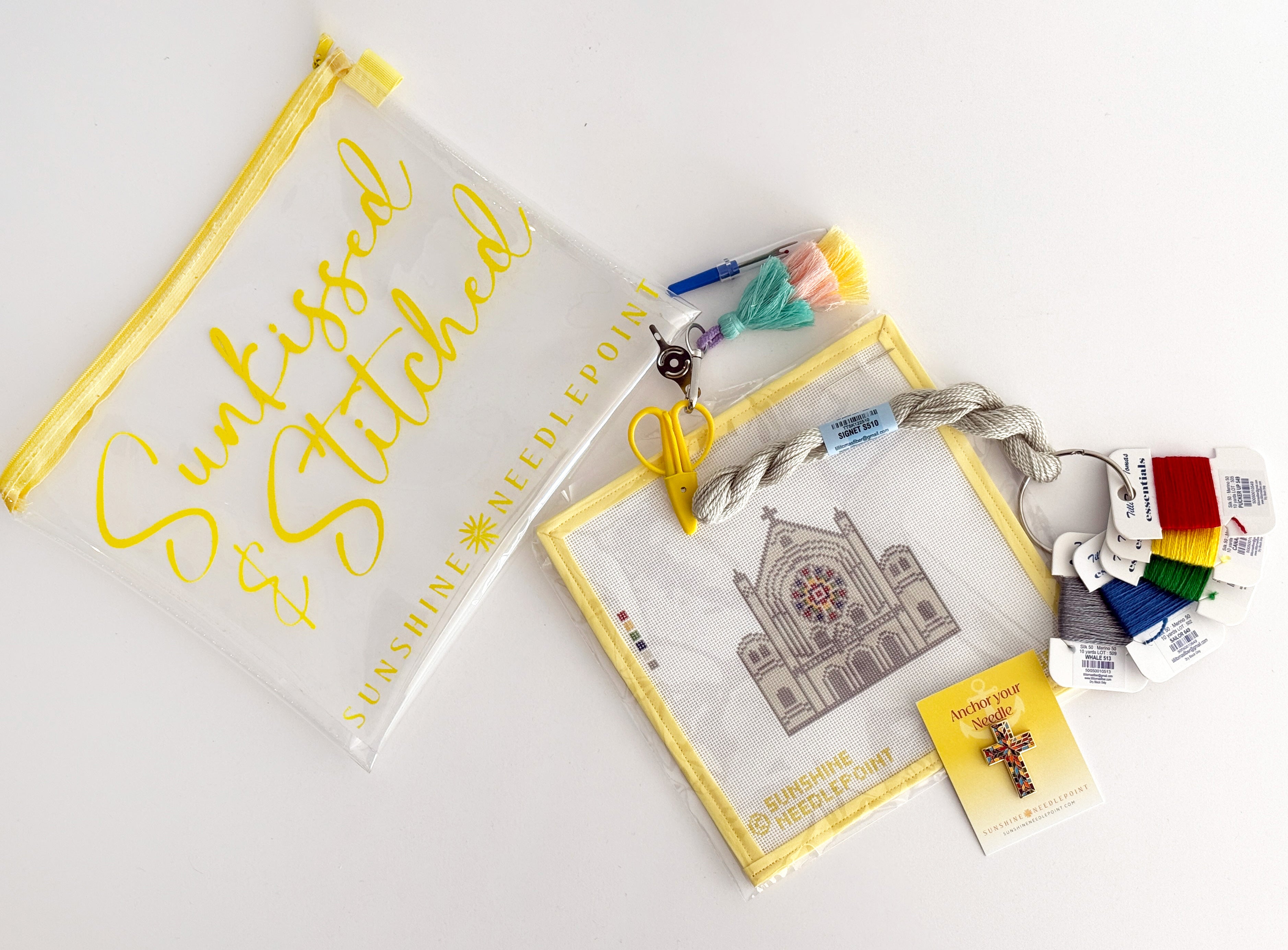 Sunkissed and Stitched project bag with canvas bundle